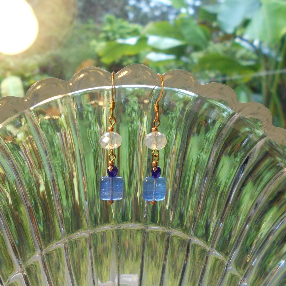 earrings glass beaded